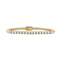 Tennis Bracelet with Natural Diamond Stones (April Birthstones) in 14K Gold (1.75 mm - 4.0 mm)