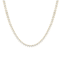 Tennis Necklace with Natural Diamond Stones (April Birthstones) in 14K Gold (1.75 mm - 4.0 mm)